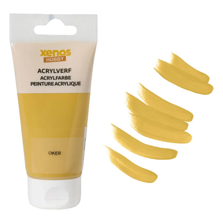Acrylverf - oker geel - 75 ml