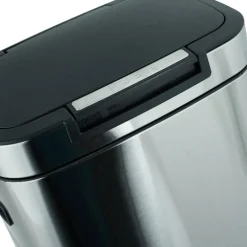 Afvalemmer push - zilver - 38 liter