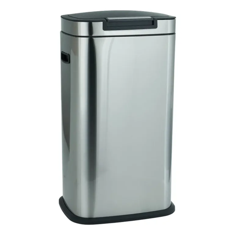 Afvalemmer push - zilver - 38 liter