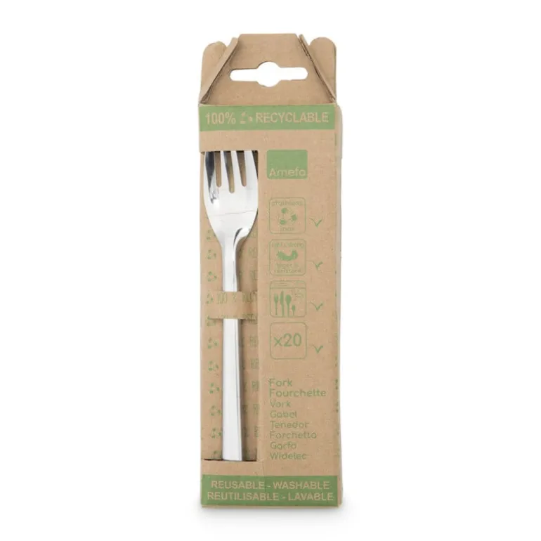 Amefa RVS vorken - zilverkleurig - 20 stuks