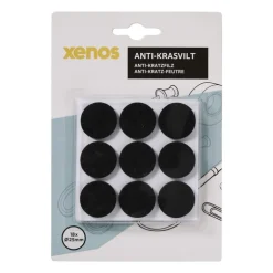 Anti-kras viltjes rond ø2.5 cm - zwart - set van 18
