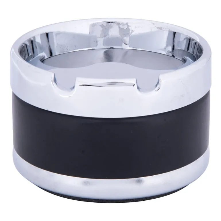 Asbak rond draaiopening - 8,5 x 5 cm - RVS