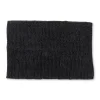 Badmat chenille - zwart - 40x60 cm