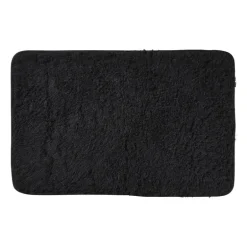 Badmat fluffy - zwart - 45x70 cm