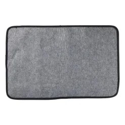 Badmat fluffy - zwart - 45x70 cm