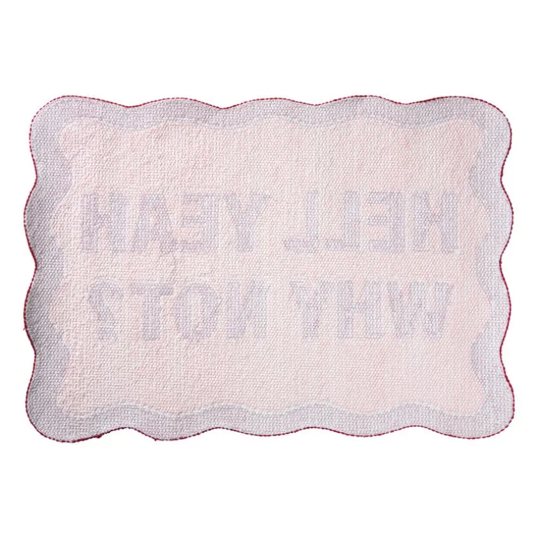 Badmat hell yeah why not - roze - 50x70 cm