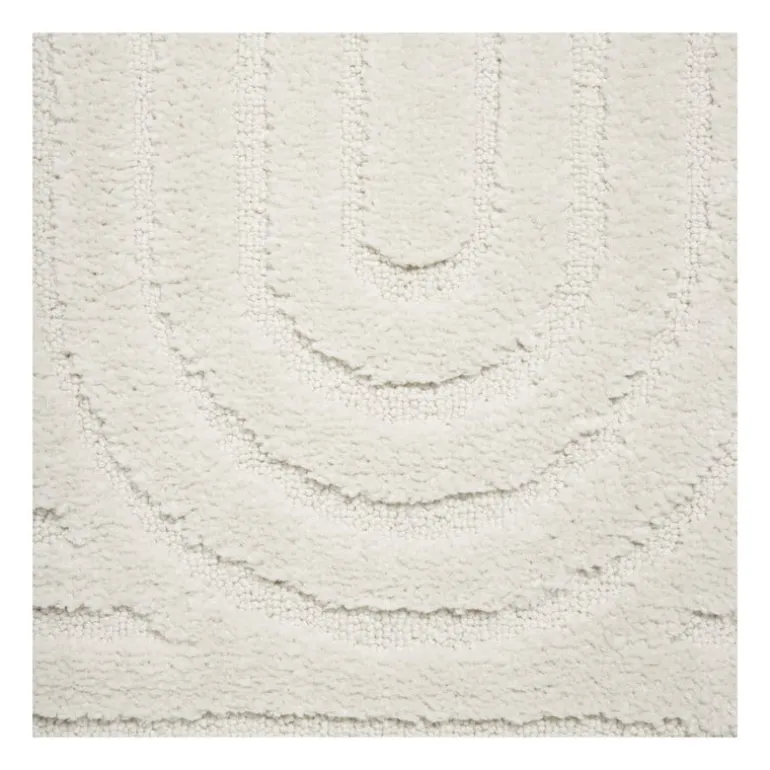 Badmat Lijnen - wit - 50x70 cm