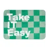 Badmat Take it Easy - groen/wit - 50x70 cm