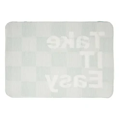 Badmat Take it Easy - groen/wit - 50x70 cm