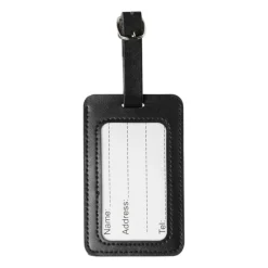 Bagagelabel - zwart - 10.5x6.5x0.2 cm
