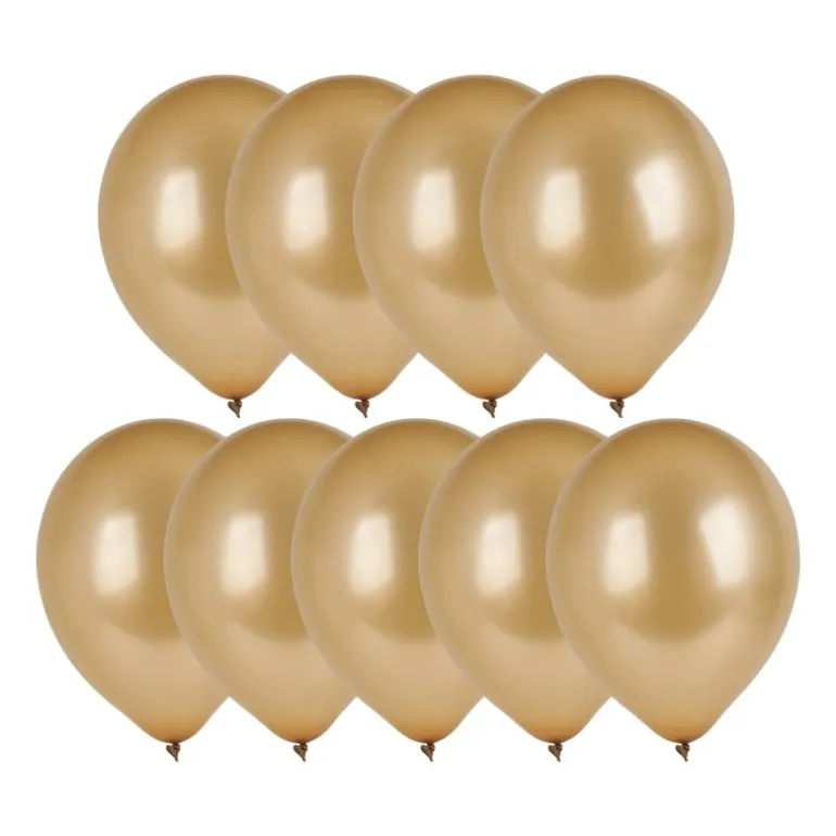 Ballonnen metallic - goud - set van 9