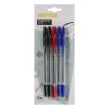 Balpen - zwart/rood/blauw - set van 5