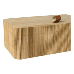 Bamboe kistje met deksel Jesse - 8x23x13 cm - naturel