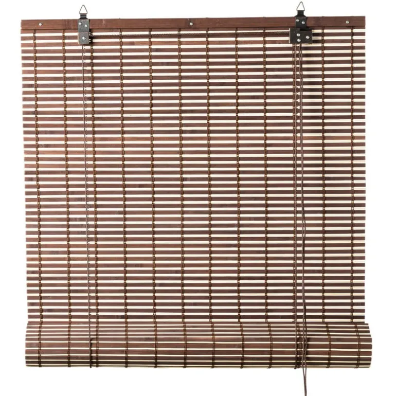 Bamboe rolgordijn - bruin/naturel - 90x180 cm