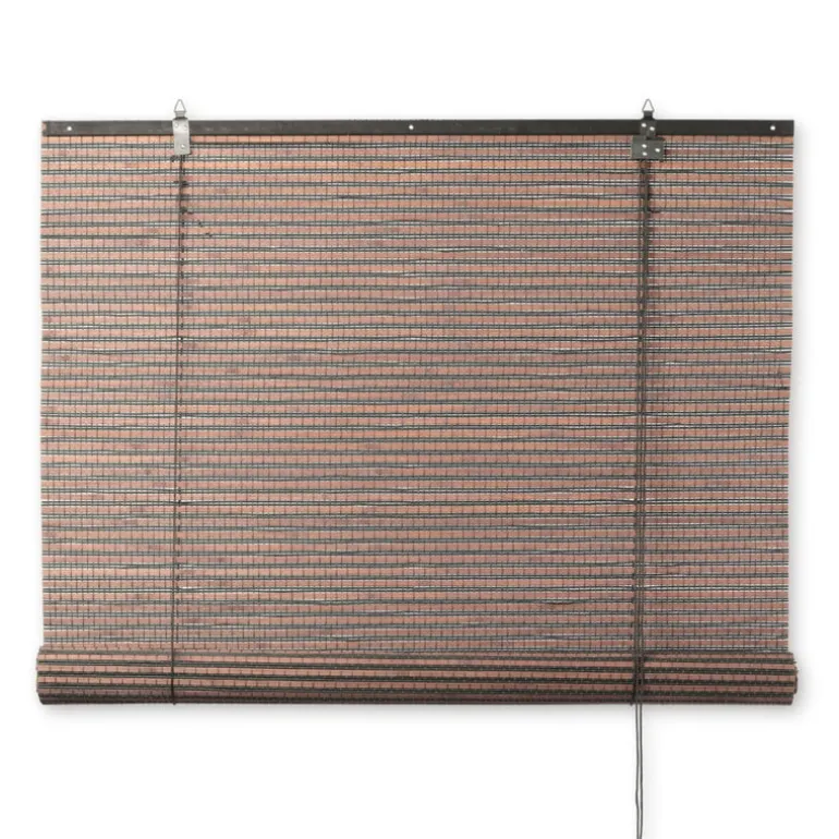 Bamboe rolgordijn - donkerbruin - 120x180 cm