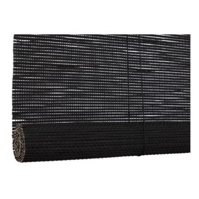Bamboe rolgordijn - zwart - 60x180 cm