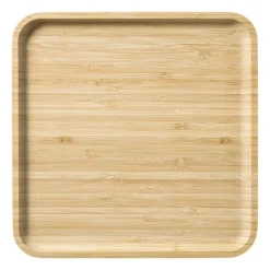 Bamboe tray vierkant - bruin - 1.8x24.5x24.5 cm