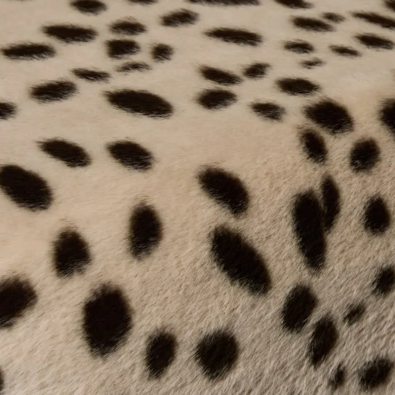 Bankje sneeuwluipaard - beige/zwart - 40x82x40 cm