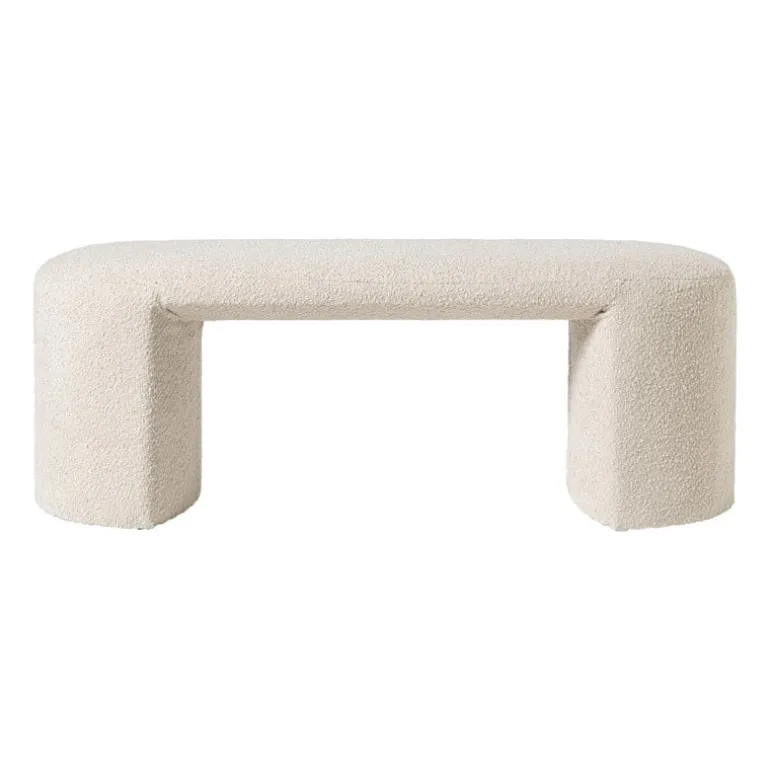 Bank Sara bouclé - beige - 45x120x44 cm