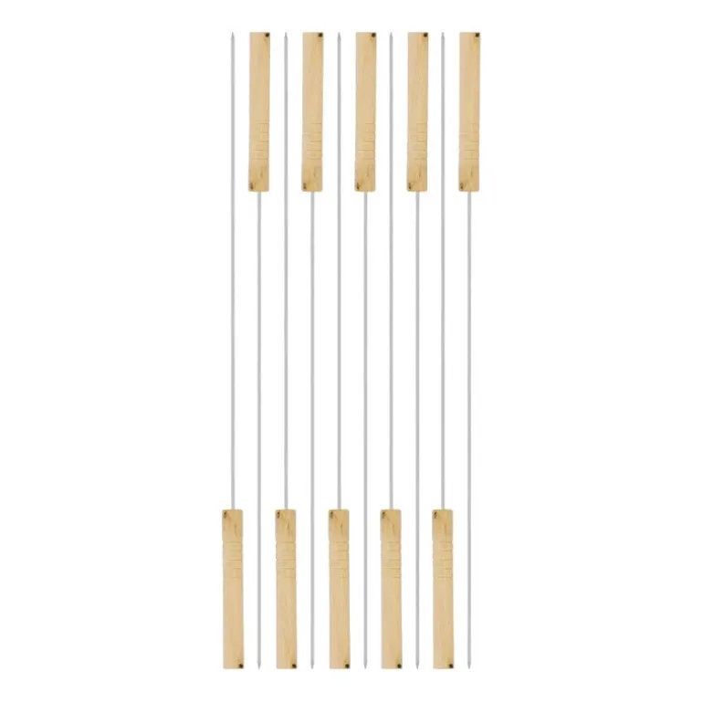 10 BBQ spiezen - metaal - 48 cm