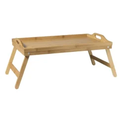 Bed dienblad - bamboe - 31x58x22 cm