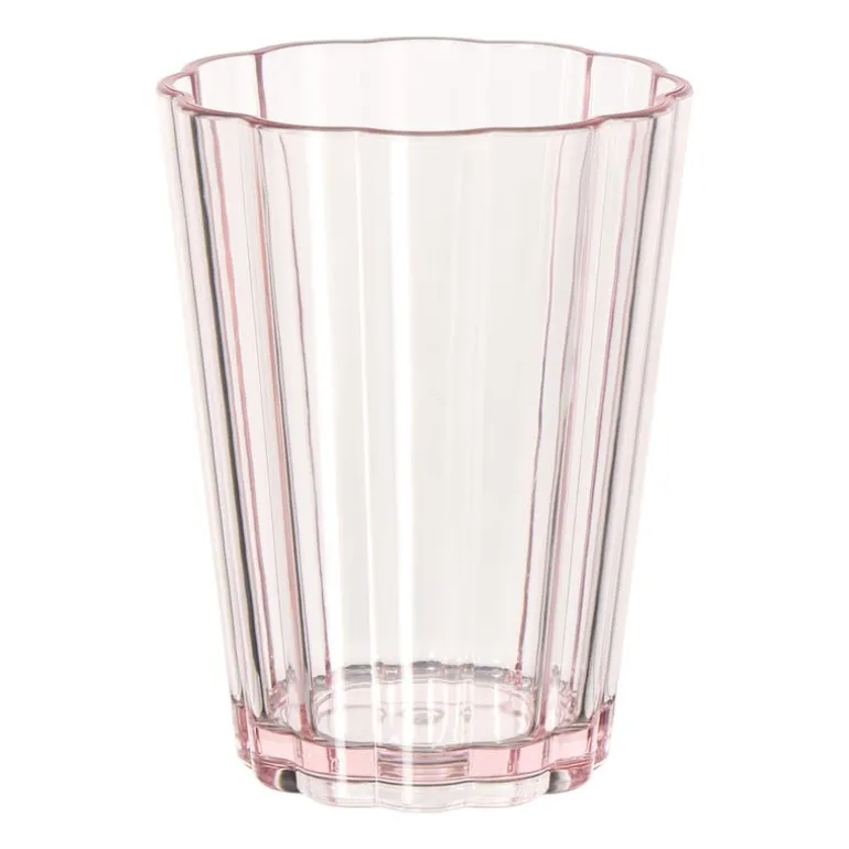Beker geschulpt - roze - 400 ml