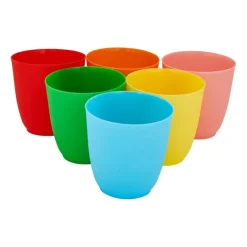 Bekers kunststof - ø8 cm - 6 stuks