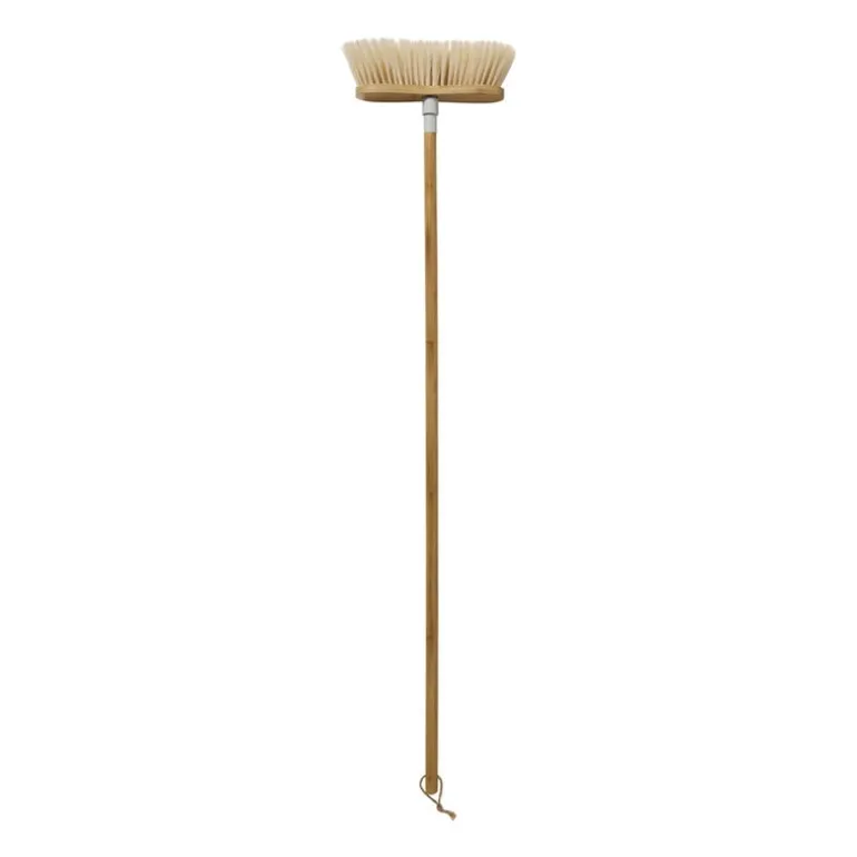 Bezem bamboe - beige - 30x7x12 cm