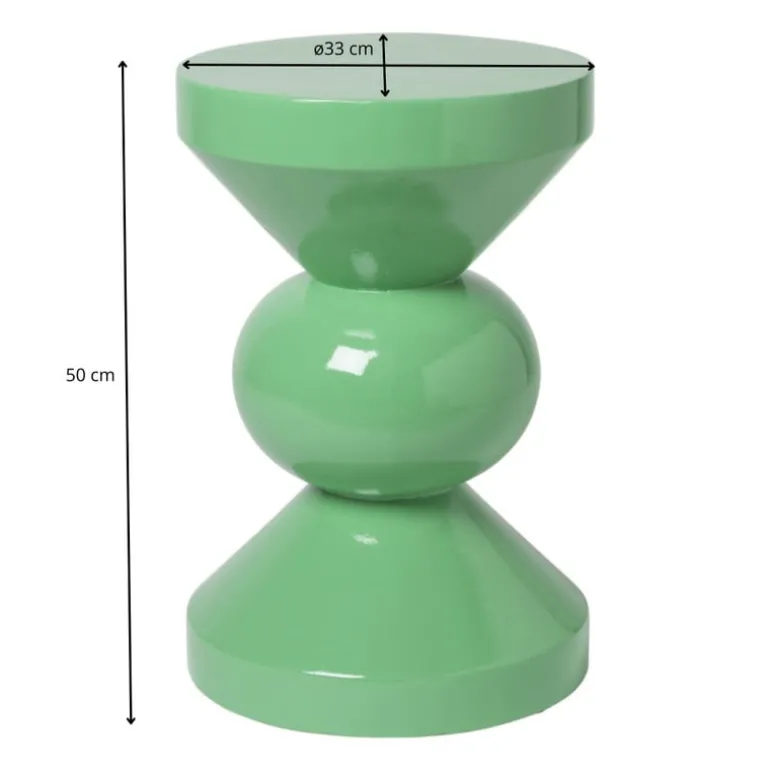Bijzettafel diabolo - groen - ø33x50 cm