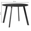 Bijzettafel Diego klein - zwart - ø60x46 cm