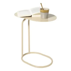 Bijzettafel Freddy - beige - 49x45x28 cm
