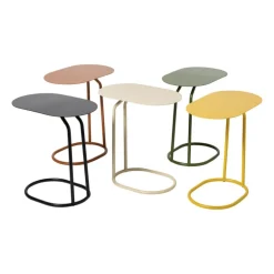 Bijzettafel Freddy - geel - 49x45x28 cm