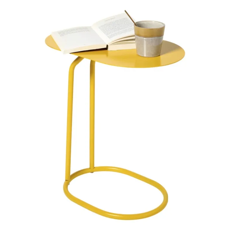Bijzettafel Freddy - geel - 49x45x28 cm