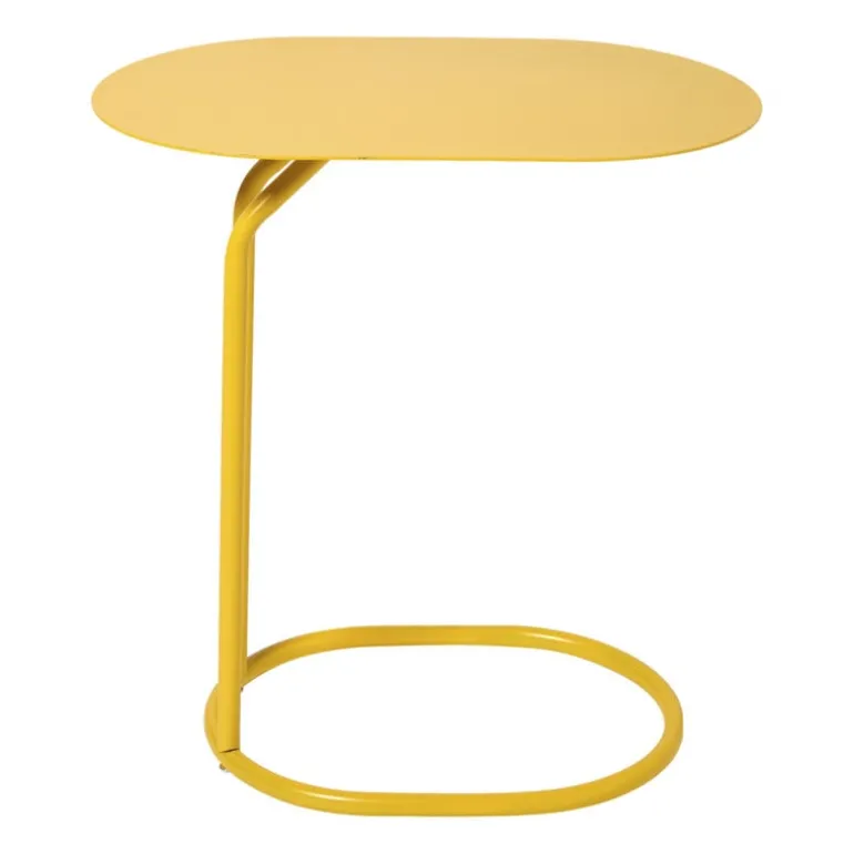 Bijzettafel Freddy - geel - 49x45x28 cm
