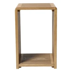 Bijzettafel Japandi hoog - bruin - 60x39x39 cm