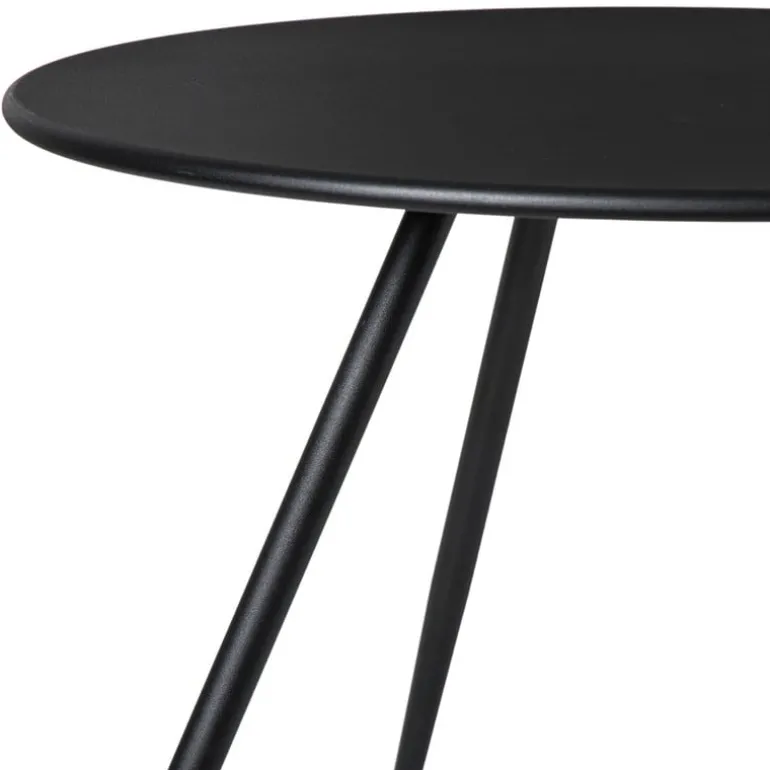 Bijzettafel Manolo laag- zwart - ø55x40 cm