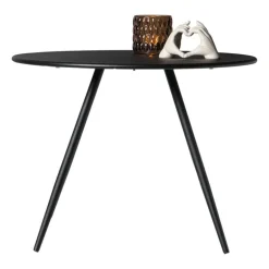 Bijzettafel Manolo laag- zwart - ø55x40 cm