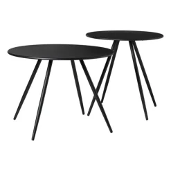 Bijzettafel Manolo laag- zwart - ø55x40 cm