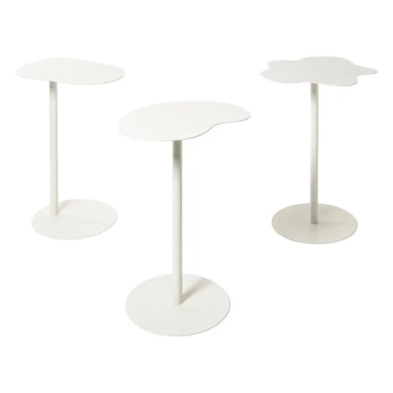 Bijzettafel Mica organisch - wit - 53x35x26 cm