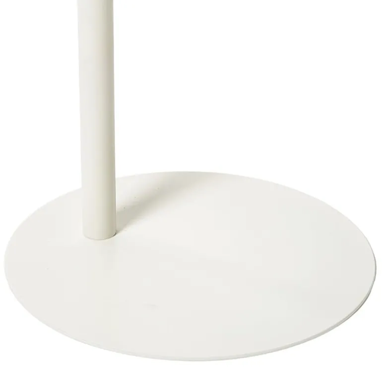 Bijzettafel Mica ovaal - wit - 53x35x25 cm