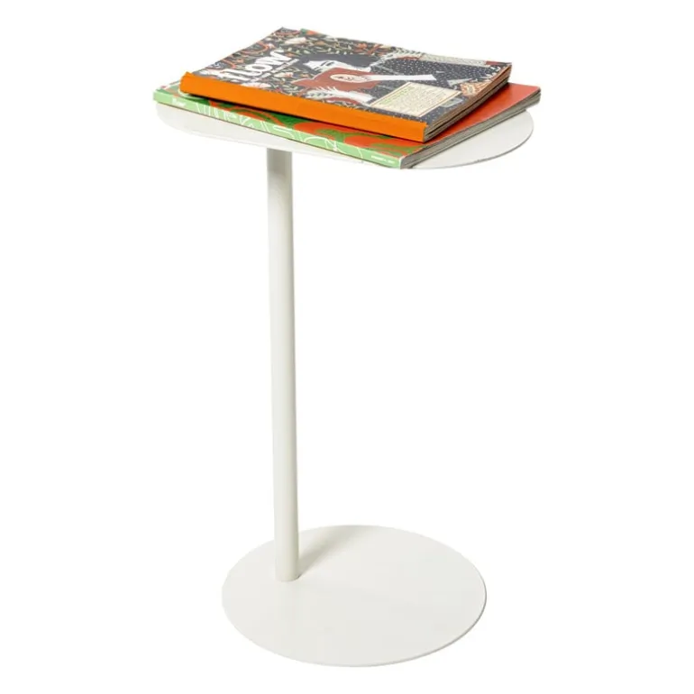 Bijzettafel Mica ovaal - wit - 53x35x25 cm