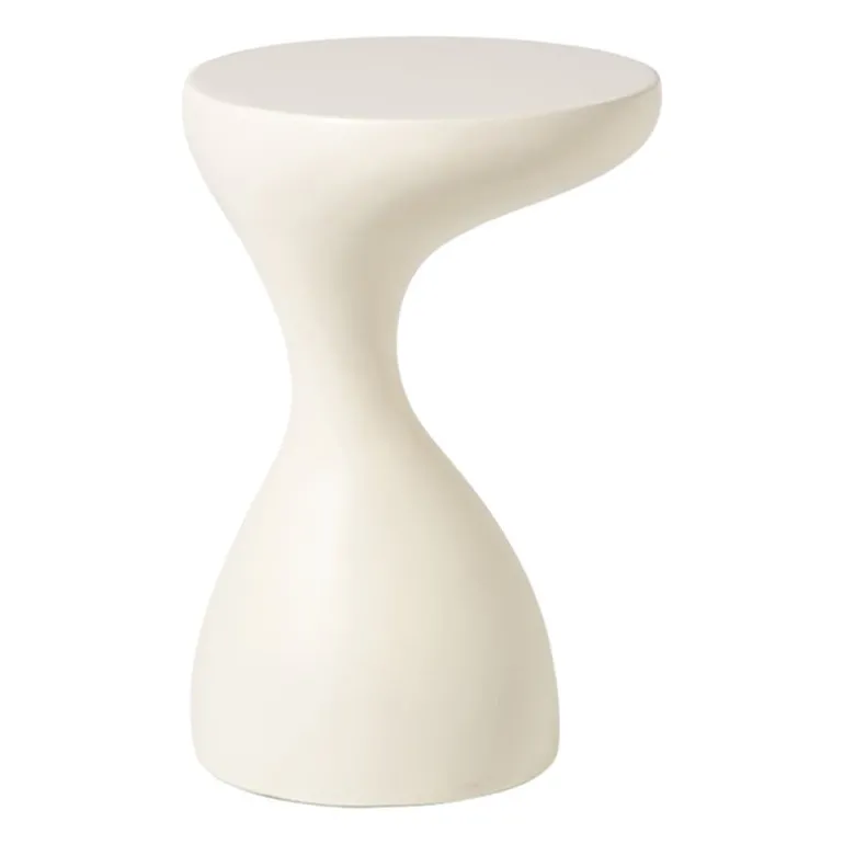 Bijzettafel organic - beige - ø34x50 cm