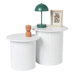 Bijzettafels Oslo - wit - set van 2