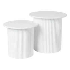 Bijzettafels Oslo - wit - set van 2