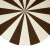 Bijzettafel waves stripes - beige/bruin - ø35x55 cm