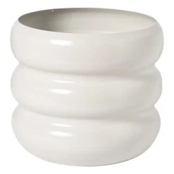 Bloempot bubbles klein - beige - ø15x14 cm
