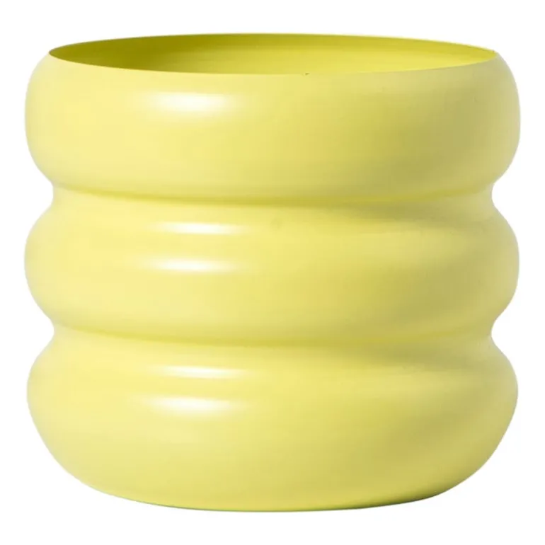 Bloempot bubbles klein - geel - ø15x14 cm
