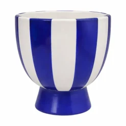 Bloempot keramiek - blauw - ø14.5 cm
