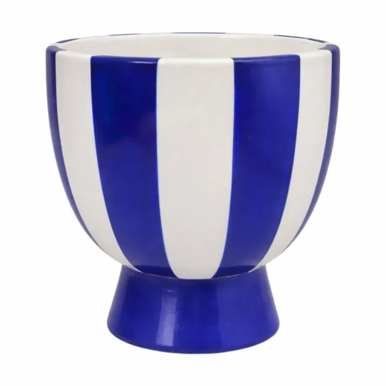 Bloempot keramiek - blauw - ø14.5 cm