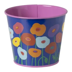 Bloempot met bloemetjes - diverse varianten - ø12x10 cm
